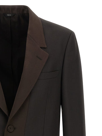 Brown Polyester Blazer