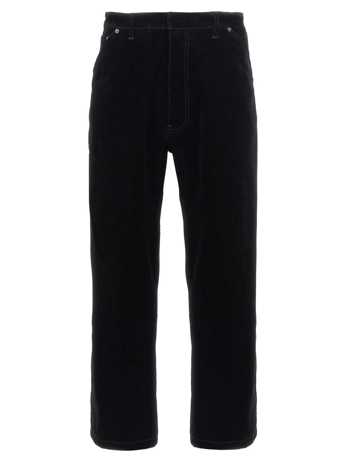Black Cotton Casual Pants