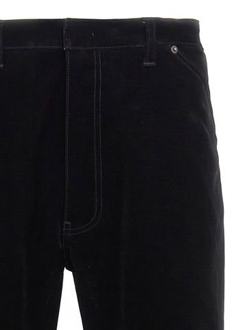Black Cotton Casual Pants