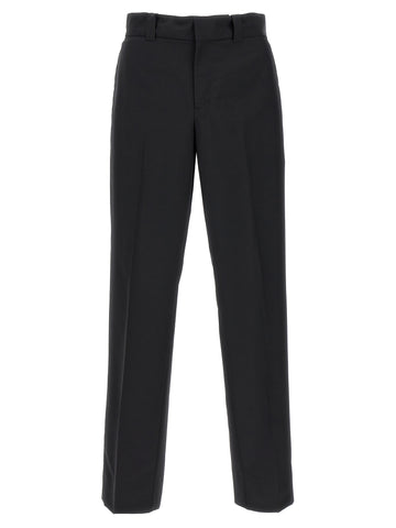 Black Virgin Wool Casual Pants