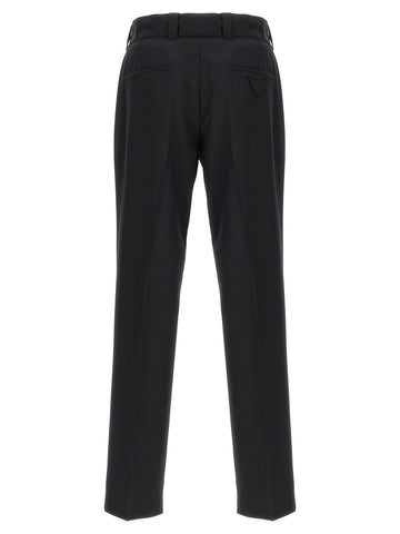 Black Virgin Wool Casual Pants