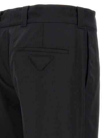 Black Virgin Wool Casual Pants