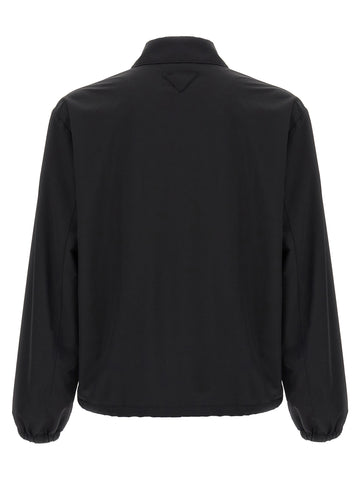 Black Virgin Wool Full-Length Jacket
