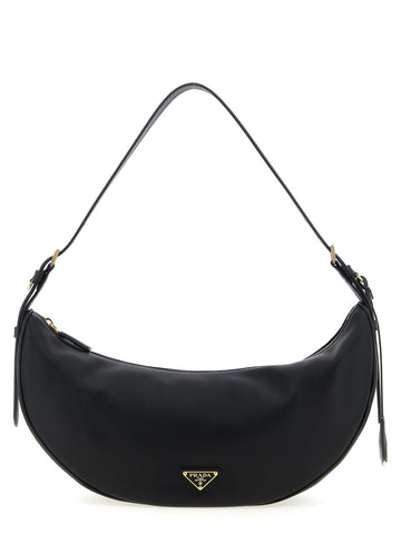 Black Calfskin Shoulder Bag