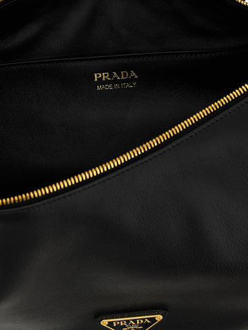 Black Calfskin Shoulder Bag