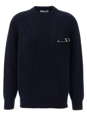 Blue Virgin Wool Cardigan