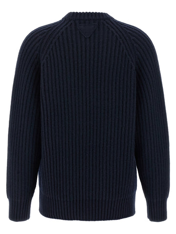 Blue Virgin Wool Cardigan