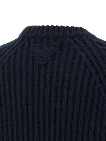 Blue Virgin Wool Cardigan