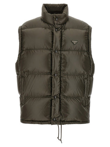 Gray Recycled Polyamide Full-Length Jacket