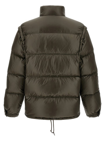 Gray Recycled Polyamide Full-Length Jacket