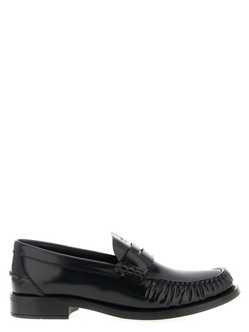 Black Calfskin Slip-On Loafers