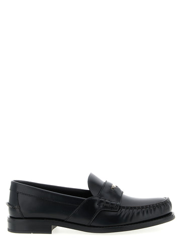 Black Calfskin Slip-On Loafers