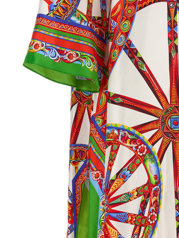 Multicolor Silk Long Dress