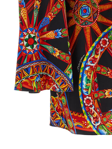 Multicolor Silk Short Dress