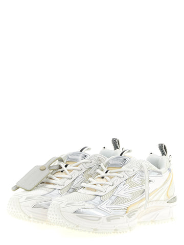 White Polyethylene Athletic Sneakers