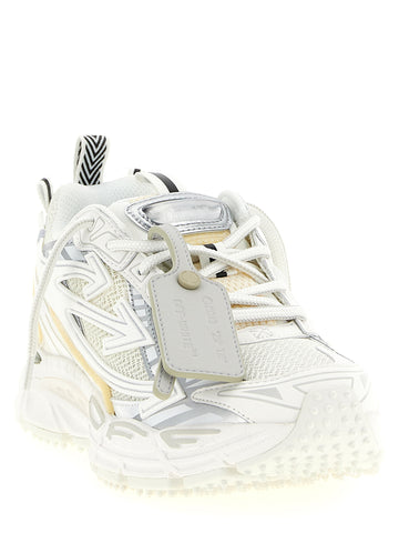 White Polyethylene Athletic Sneakers