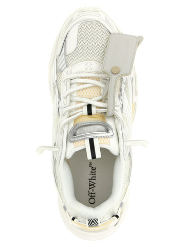White Polyethylene Athletic Sneakers