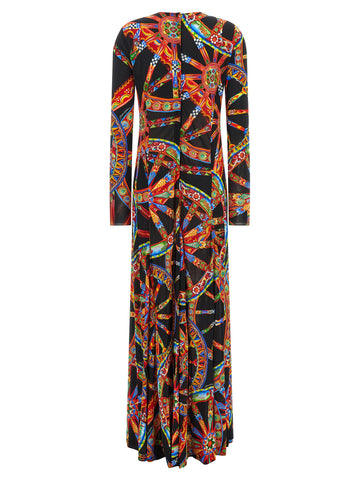 Multicolor Viscose Long Dress