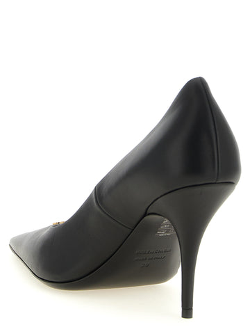 Black Calfskin High Heel Pumps