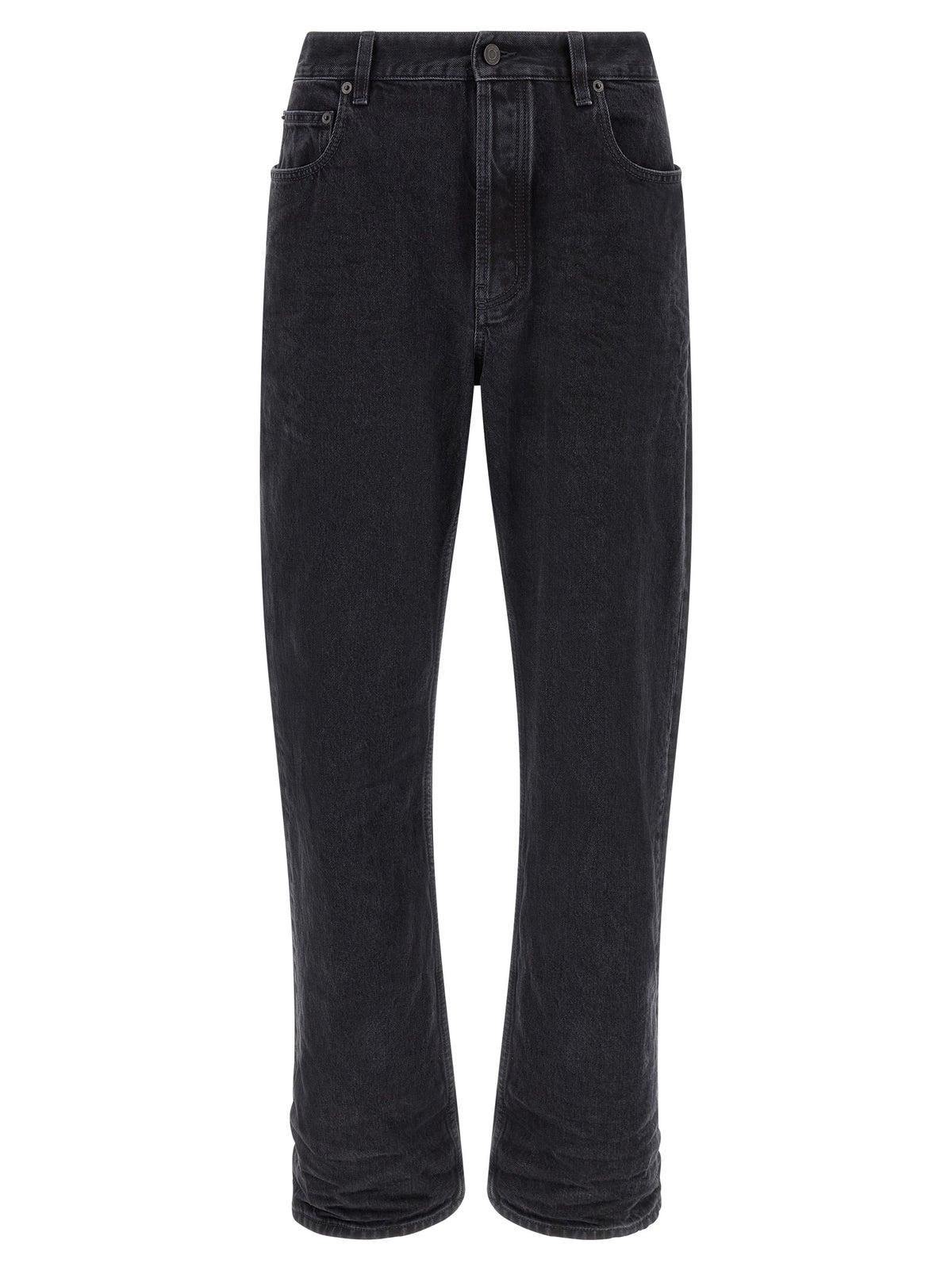 Black Cotton Relaxed Fit Jeans
