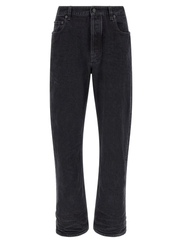 Black Cotton Relaxed Fit Jeans