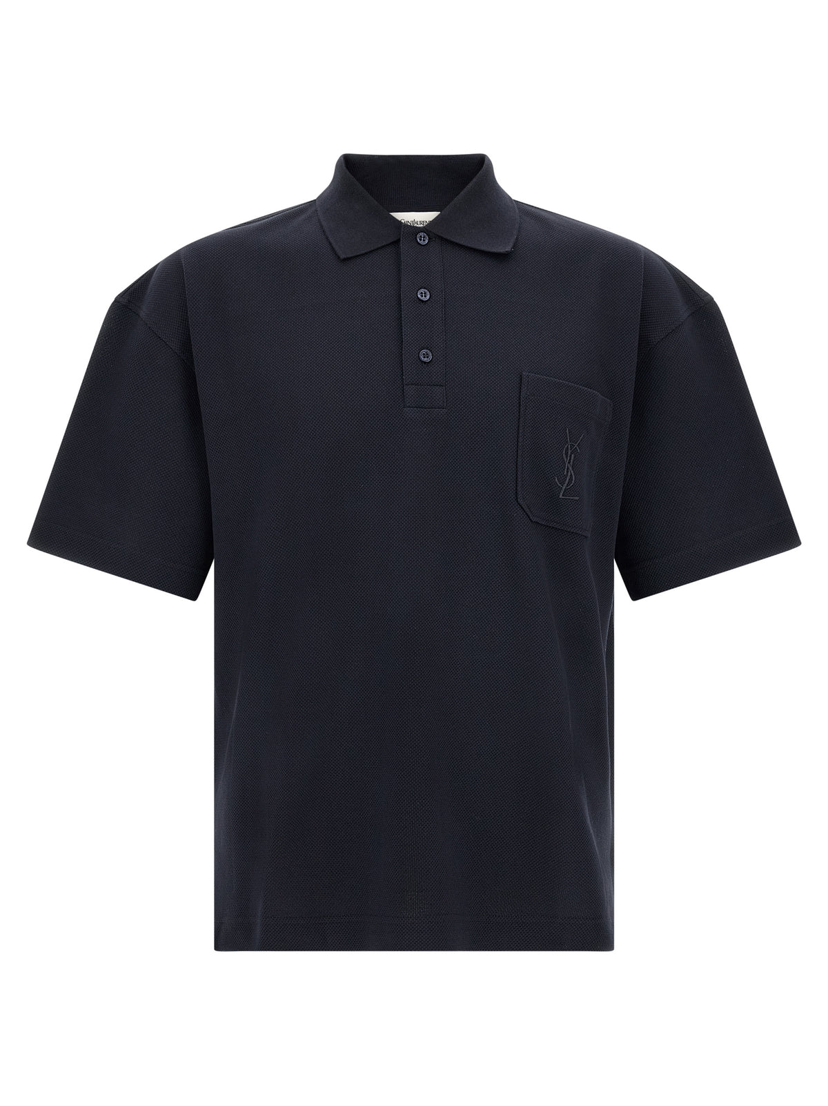 Blue Cotton Polo Shirt
