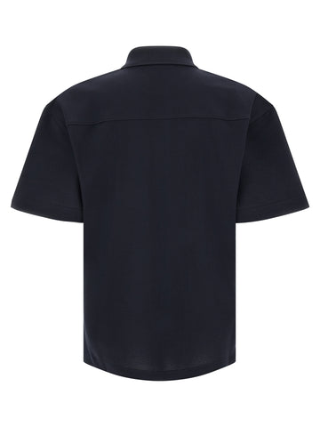 Blue Cotton Polo Shirt