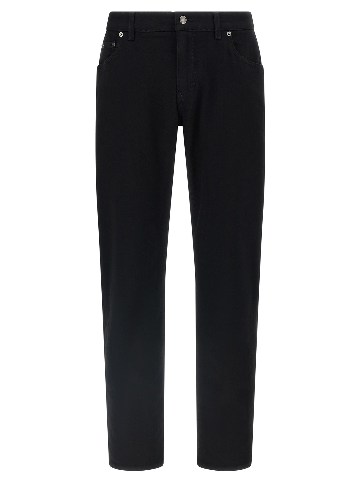 Black Cotton Slim Fit Jeans