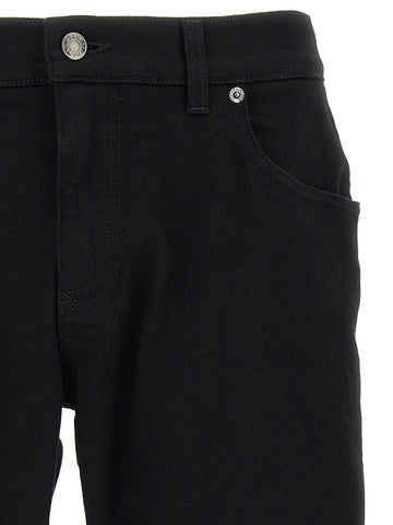 Black Cotton Slim Fit Jeans