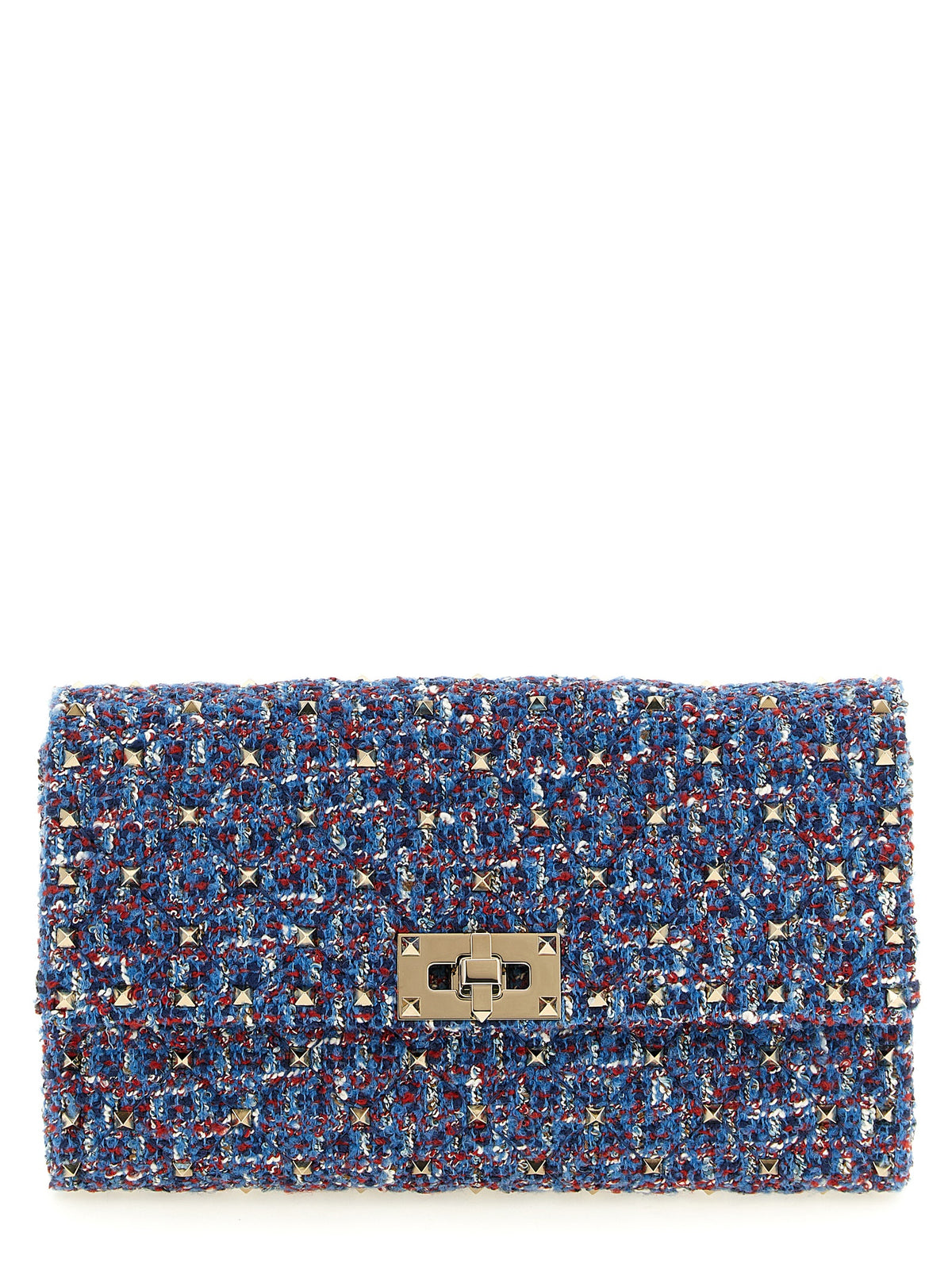 Blue Polyester Crossbody Bag
