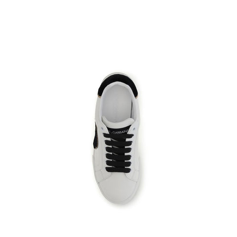 White Calf Leather Bos Taurus Low Top Sneakers