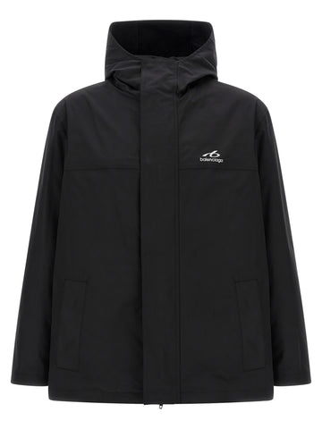 Black Polyester Parka