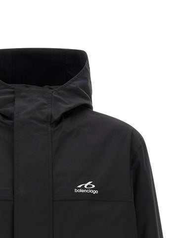 Black Polyester Parka