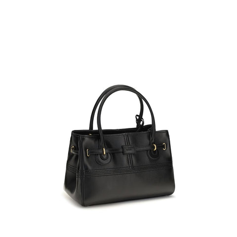 Black Buffalo Leather Shoulder Bag
