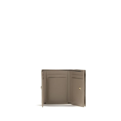 Beige Calf Leather Bos Taurus Wallet