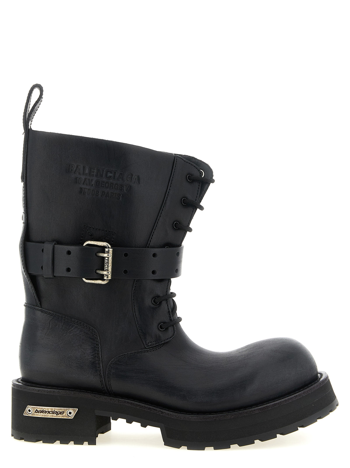 Black Calfskin Ankle Boots