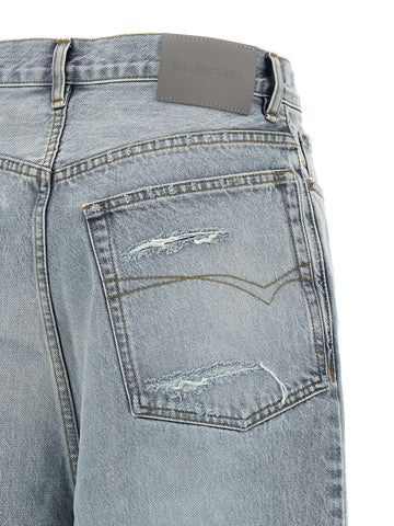 Blue Cotton Relaxed Fit Jeans