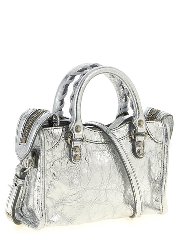 Silver Lamb Leather Crossbody Bag