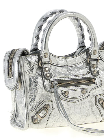 Silver Lamb Leather Crossbody Bag