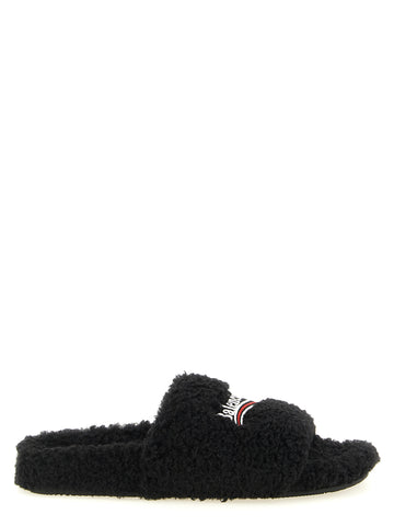 Black Polyester Slides