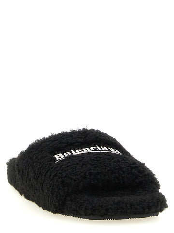 Black Polyester Slides