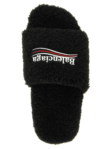 Black Polyester Slides