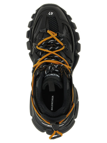 Black Polyethylene Athletic Sneakers