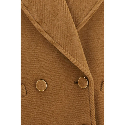 Brown Wool Oves Aries Coat