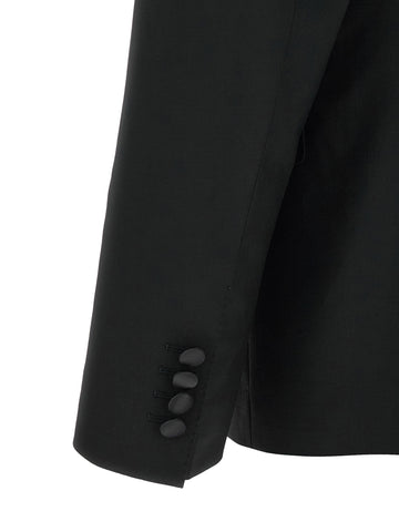 Black Virgin Wool Two-Piece Suit