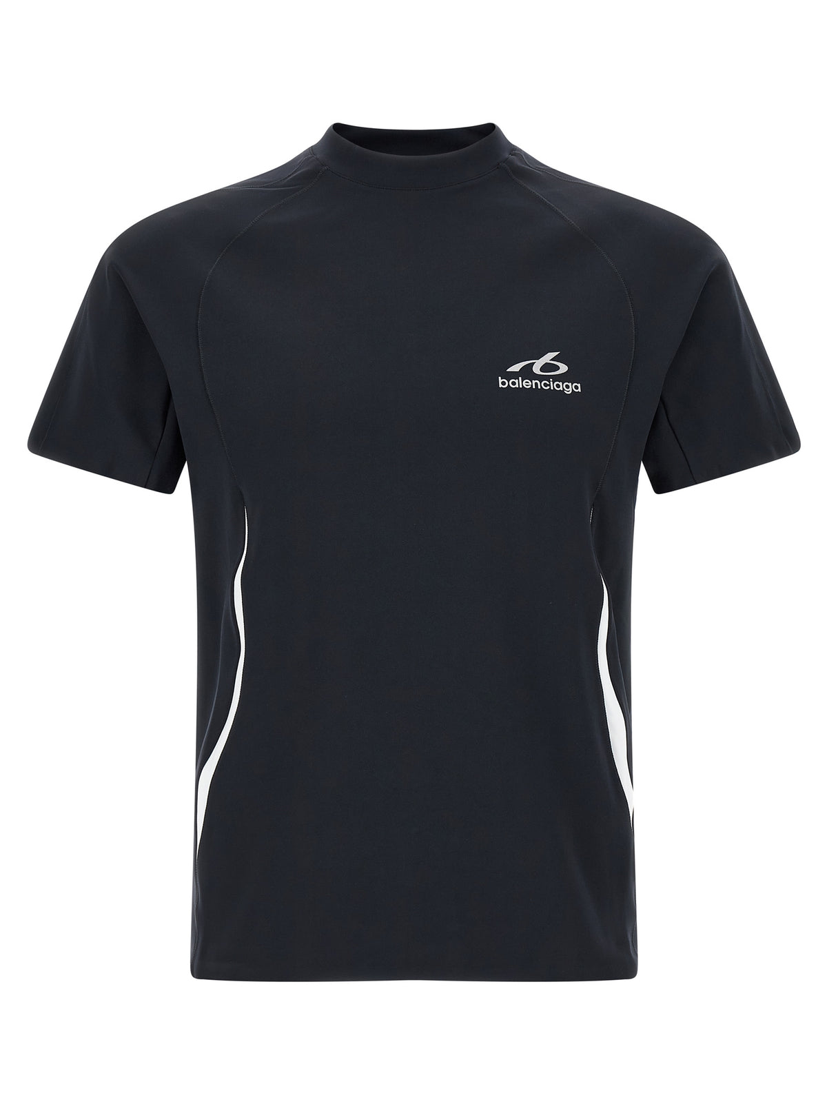 Blue polyamide T-shirt by Balenciaga, featuring a sleek, modern design with a comfortable fit and minimalist style.