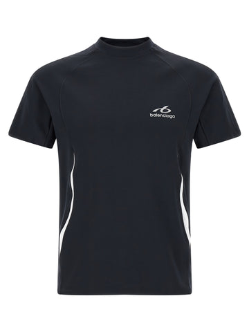 Blue polyamide T-shirt by Balenciaga, featuring a sleek, modern design with a comfortable fit and minimalist style.