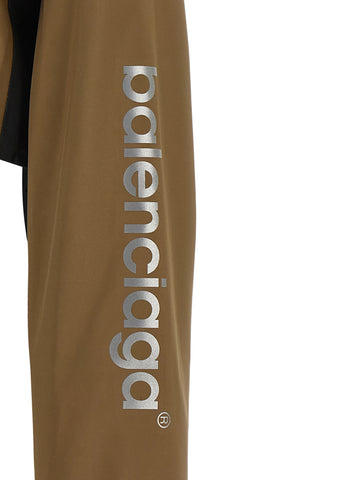Balenciaga brown polyester shell jacket with a sleek, stylish design and modern fit, perfect for outdoor wear.