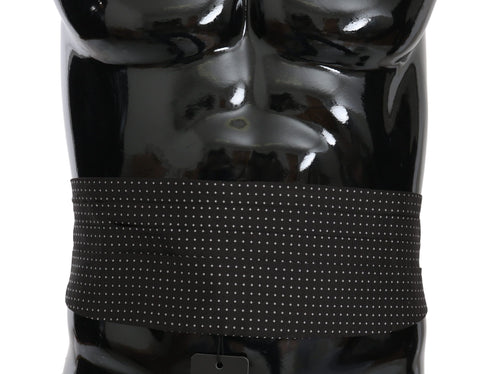 Dark Gray Dotted Waist Belt Silk Cummerbund