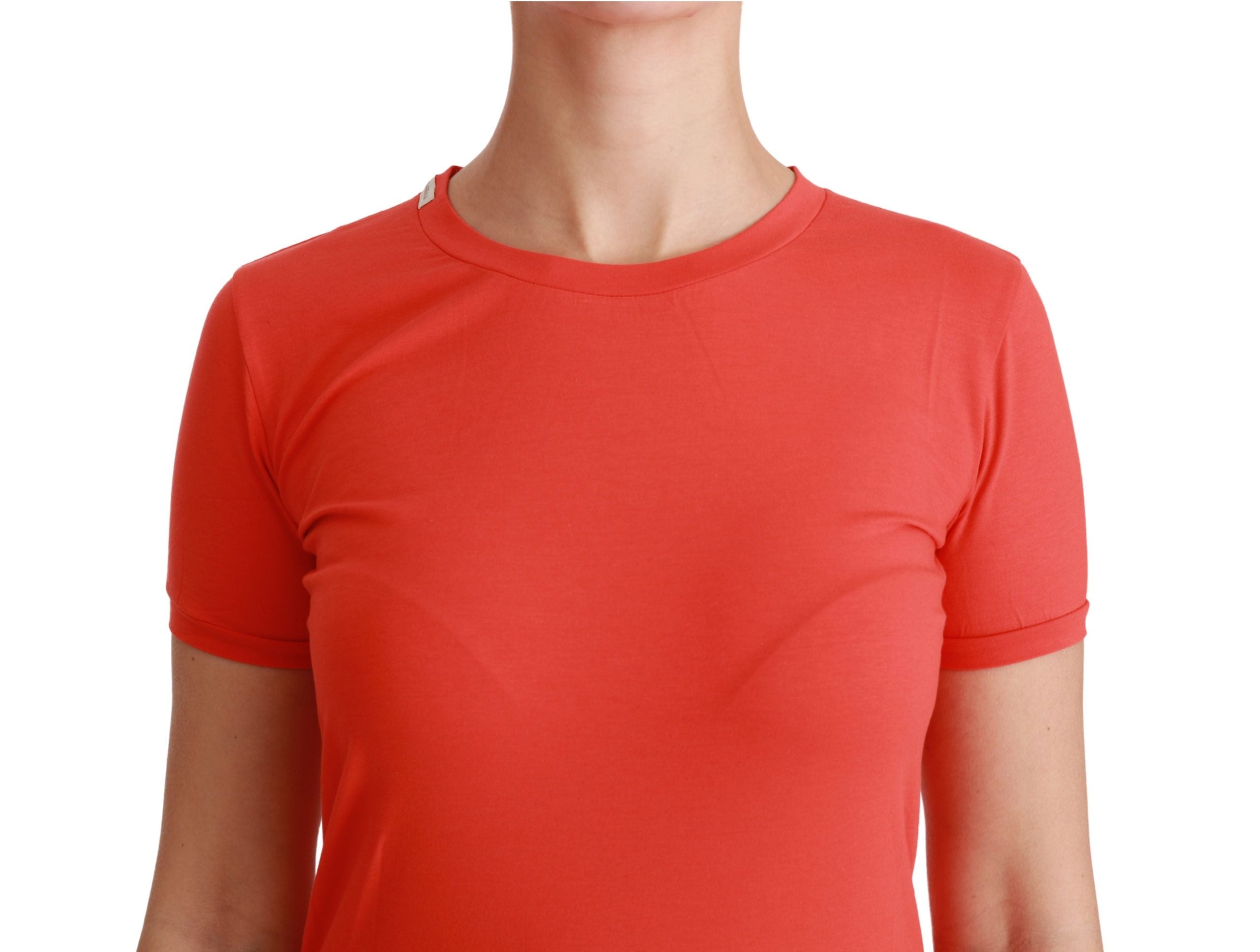 Red cotton crewneck short sleeve T-shirt by Dolce & Gabbana, featuring a classic fit and smooth fabric.